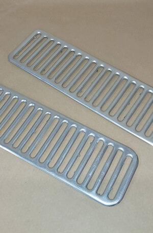Aluminum vent trim below windscreen (2 pieces)