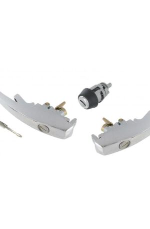 Door handles and ignition switch kit with one key