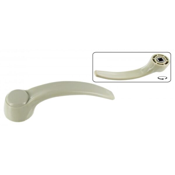 Slide door inner handle silver beige