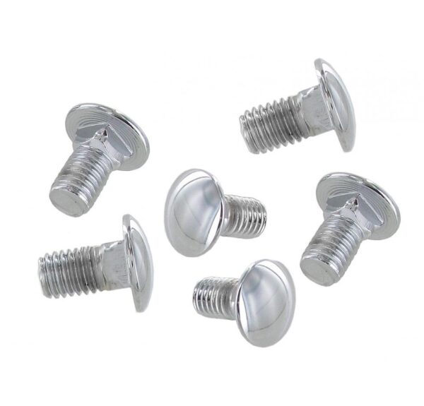Chromed bumper, fog lights or brancard bolts (6 pieces)